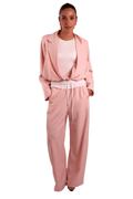 Coordinato Pink Blazer cropped e pantalone comfort fit