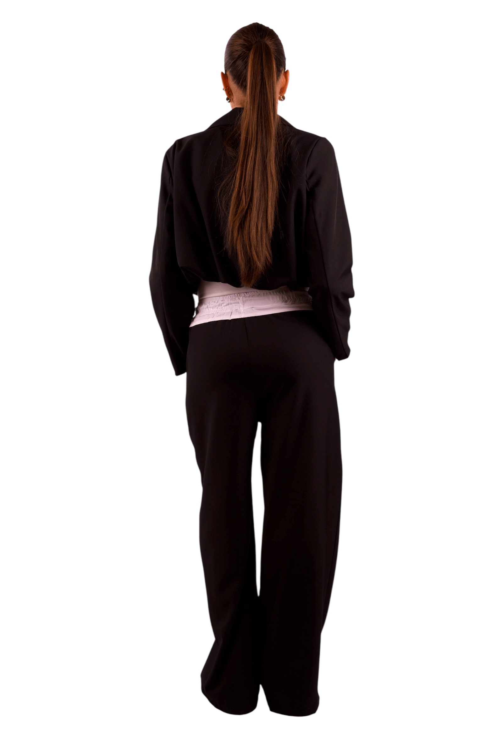 Coordinato Black Blazer cropped e pantalone comfort fit